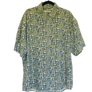 SUMMA Vintage Silk Men’s Printed Shirt Sz XL